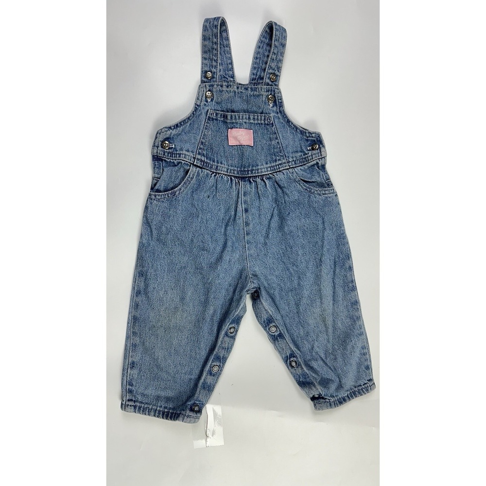 Vintage OshKosh B'gosh Dungarees overalls Vestbak Pink Tag 18 Months